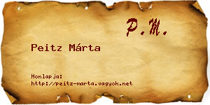 Peitz Márta névjegykártya